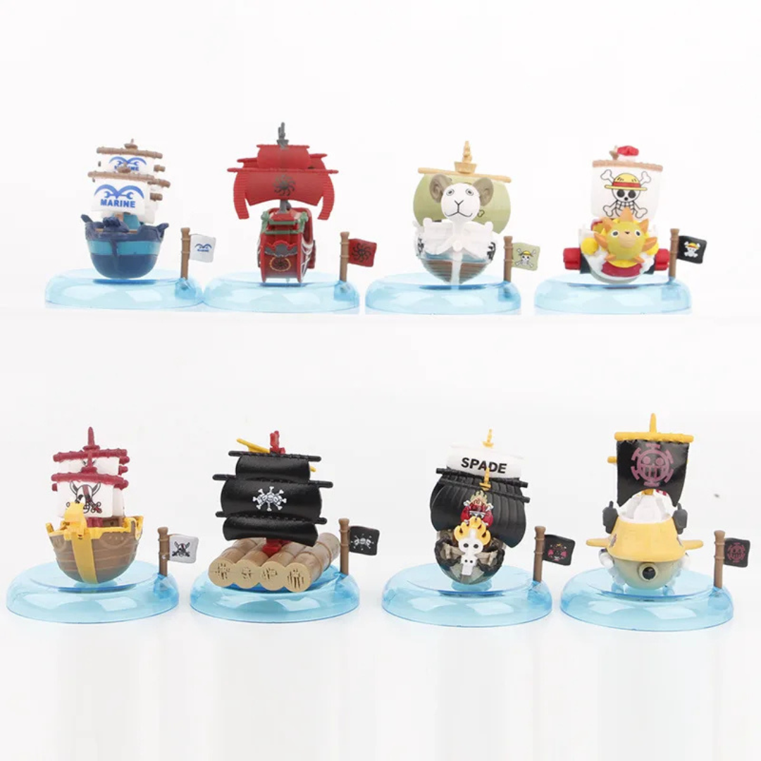 Barcos One Pice 8 unids/set de una pieza de Anime