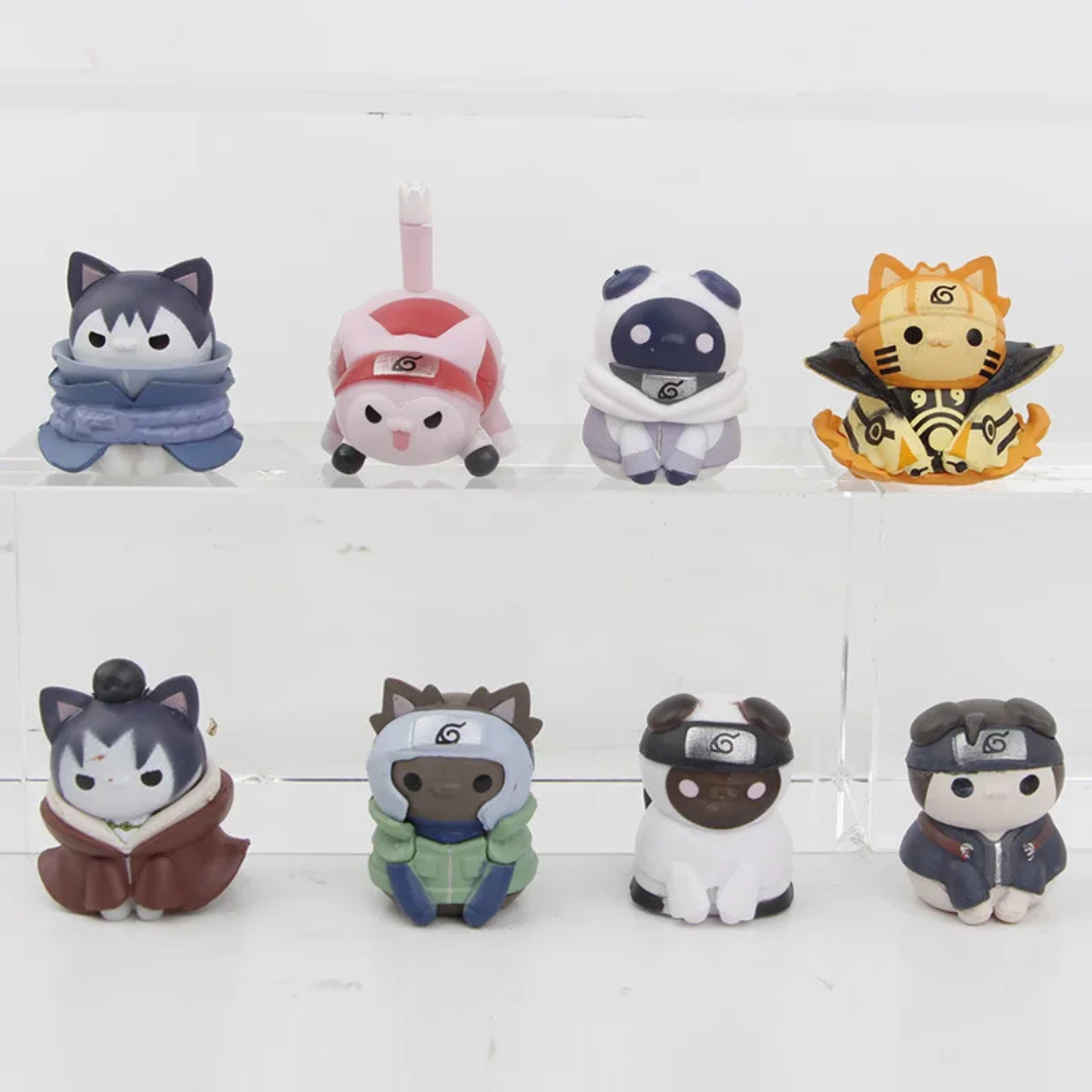 Gatos de Naruto 8 pzas