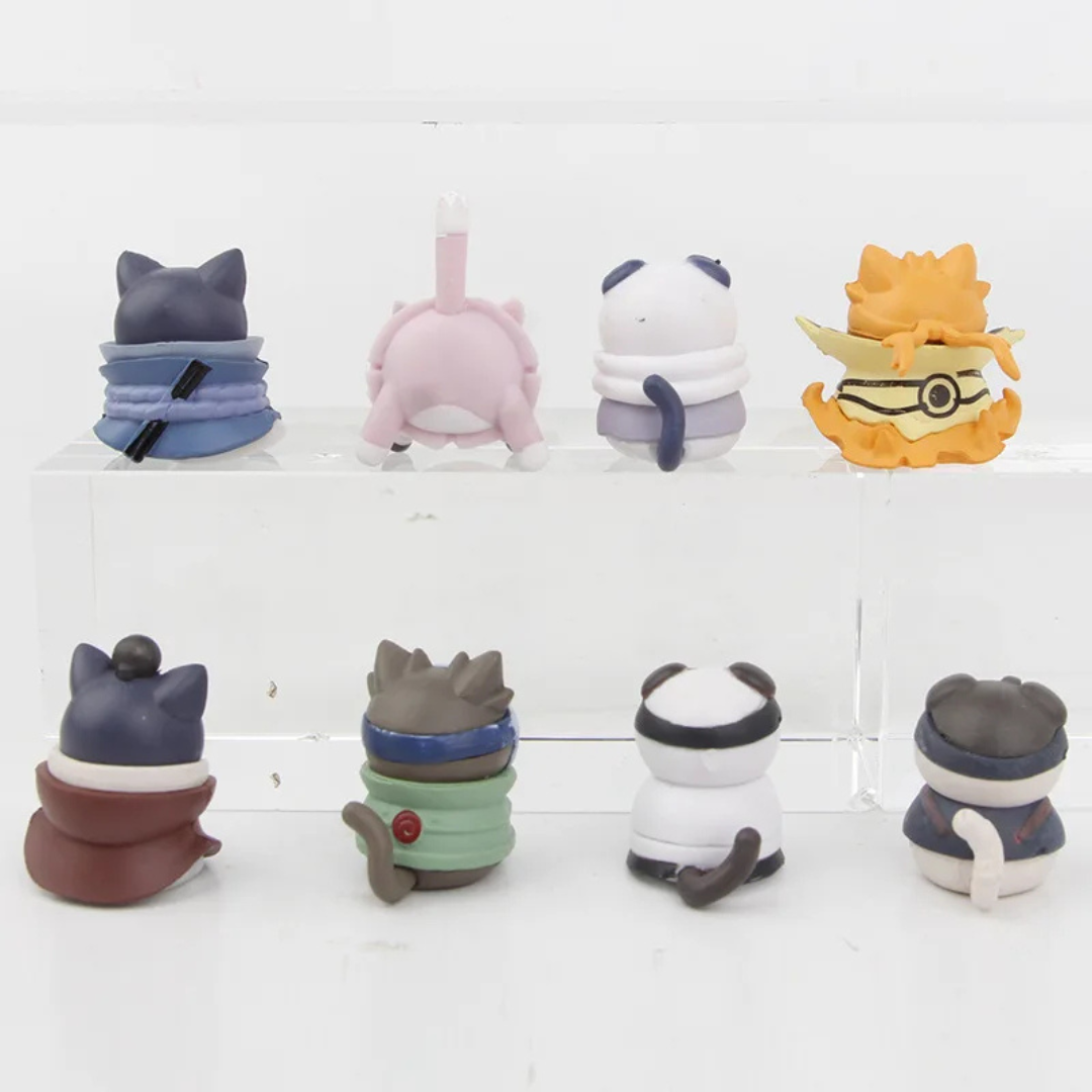 Gatos de Naruto 8 pzas